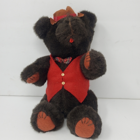 Vintage Brown Jointed arms and legs stuffed bear Kent Collectables - Picture 1 of 7